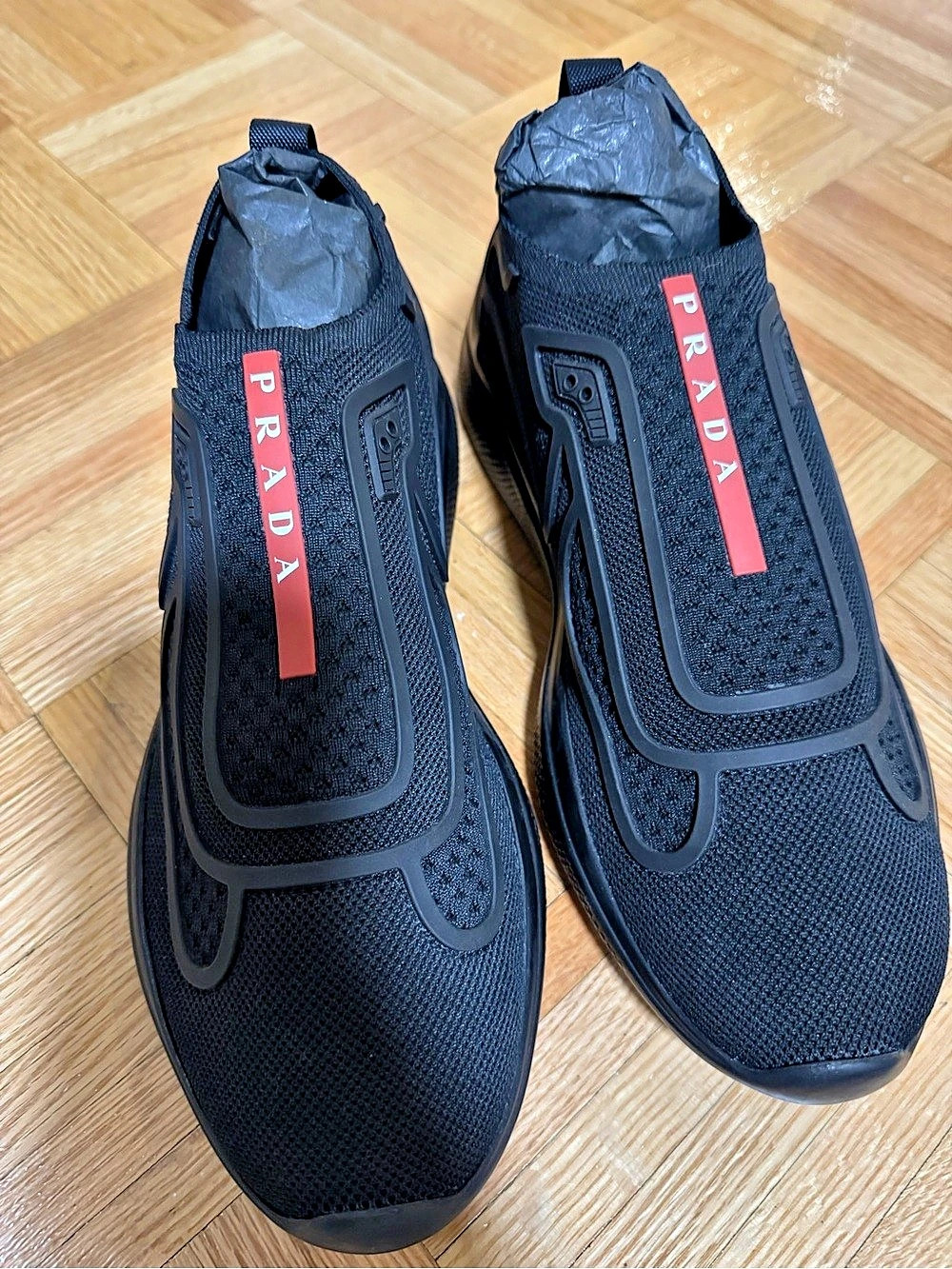 PRADA Thunder Knit Sneakers Black EU 39